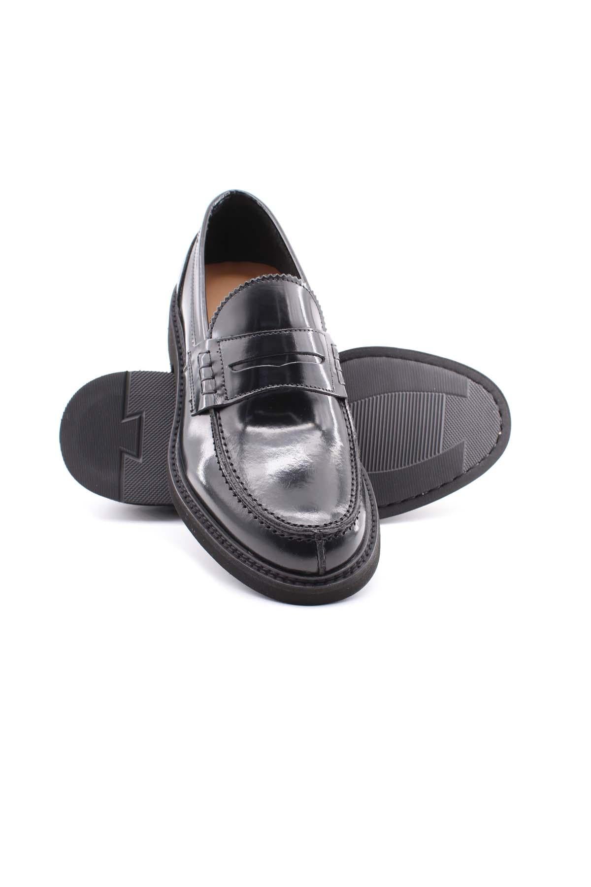 Mocassini college suola in gomma