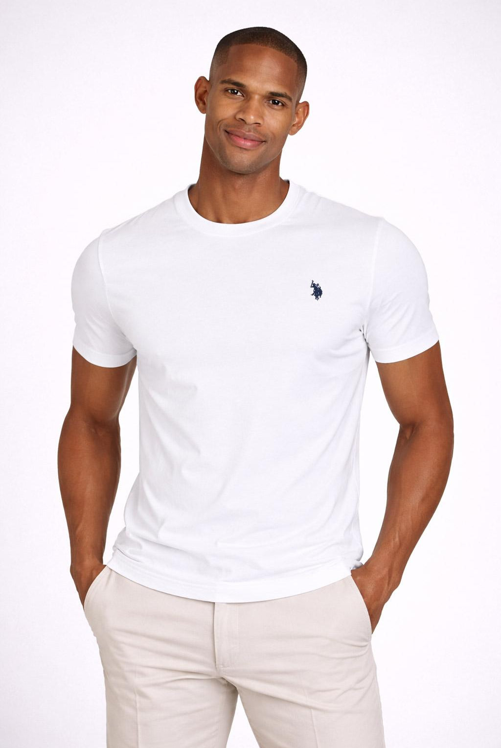 T-Shirt Uomo Cotone con logo ricamato