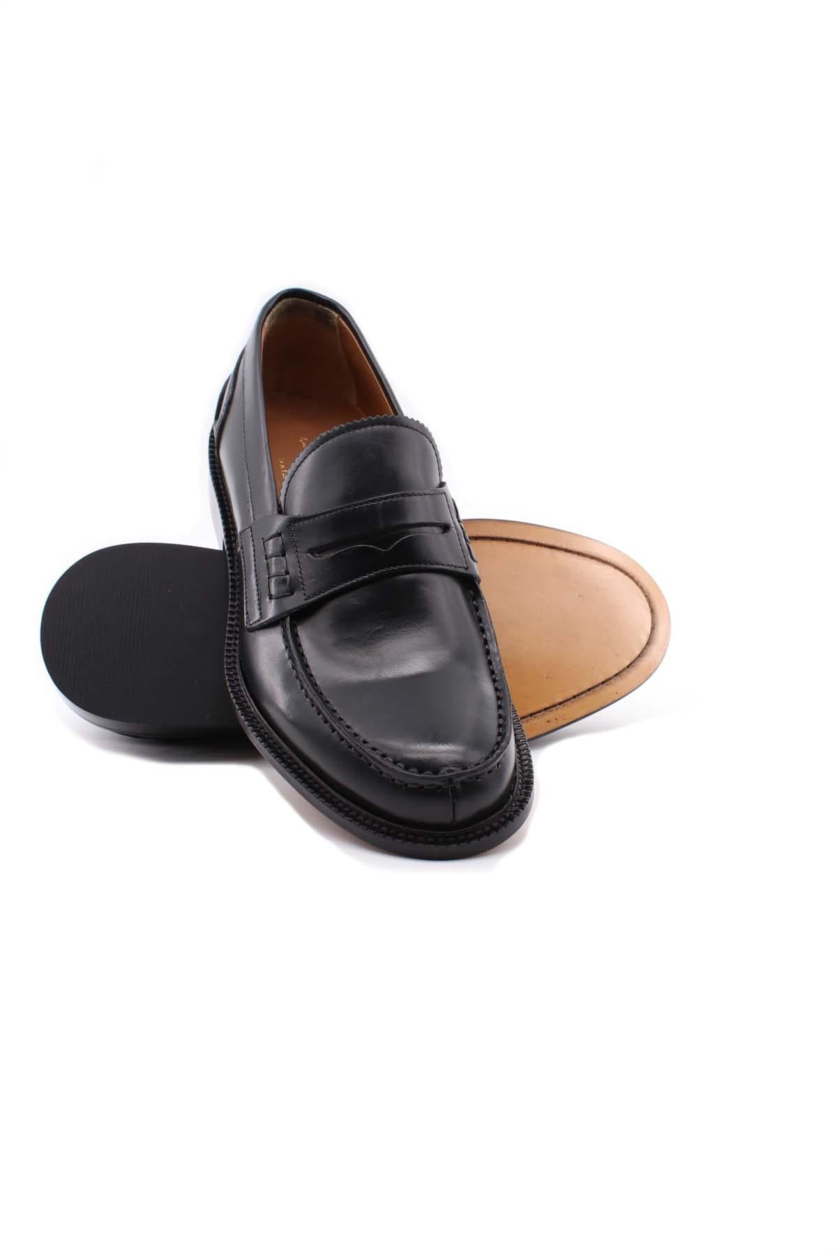 Mocassini College con suola in cuoio