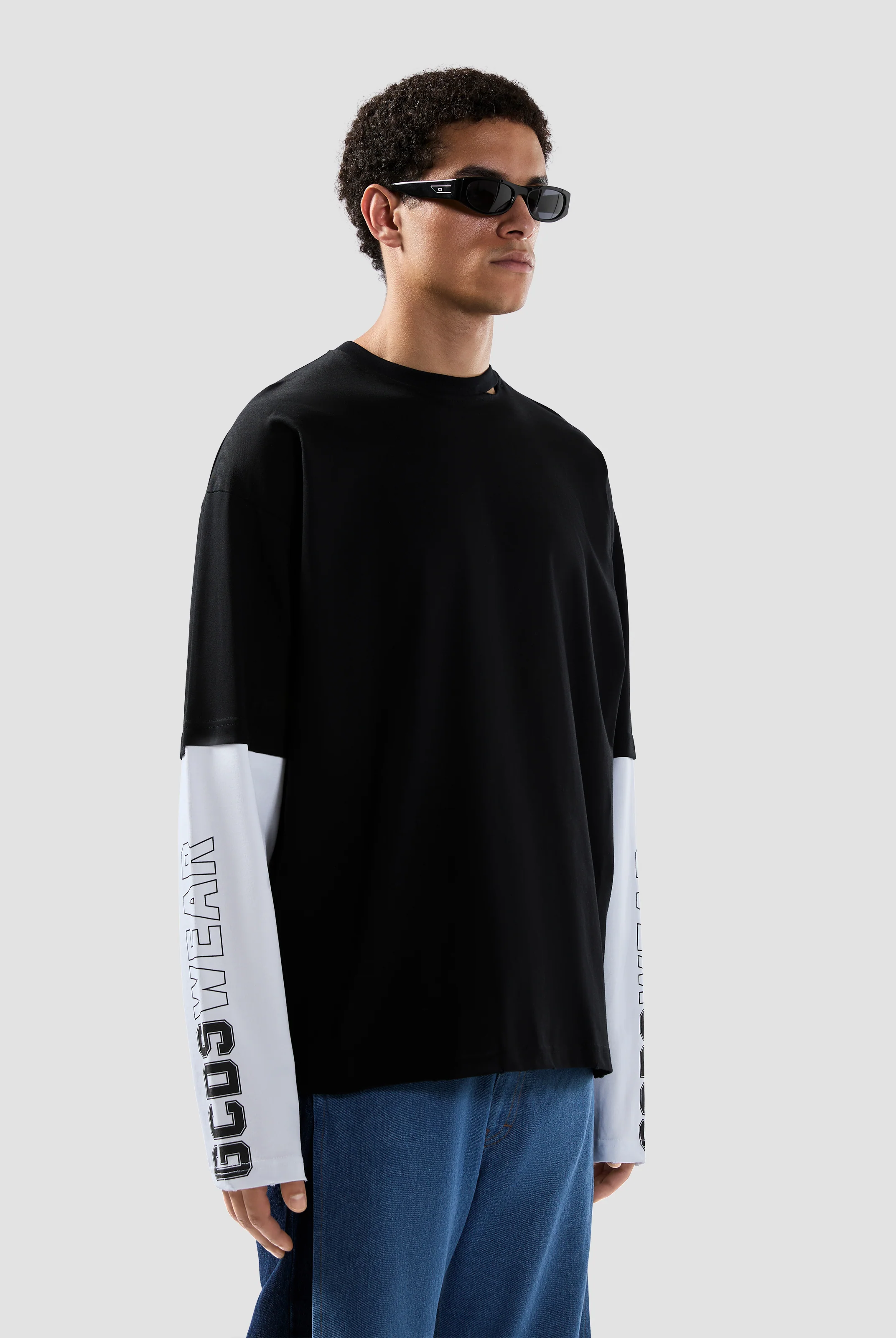 T-Shirt manica lunga con stampa GCDS WEAR