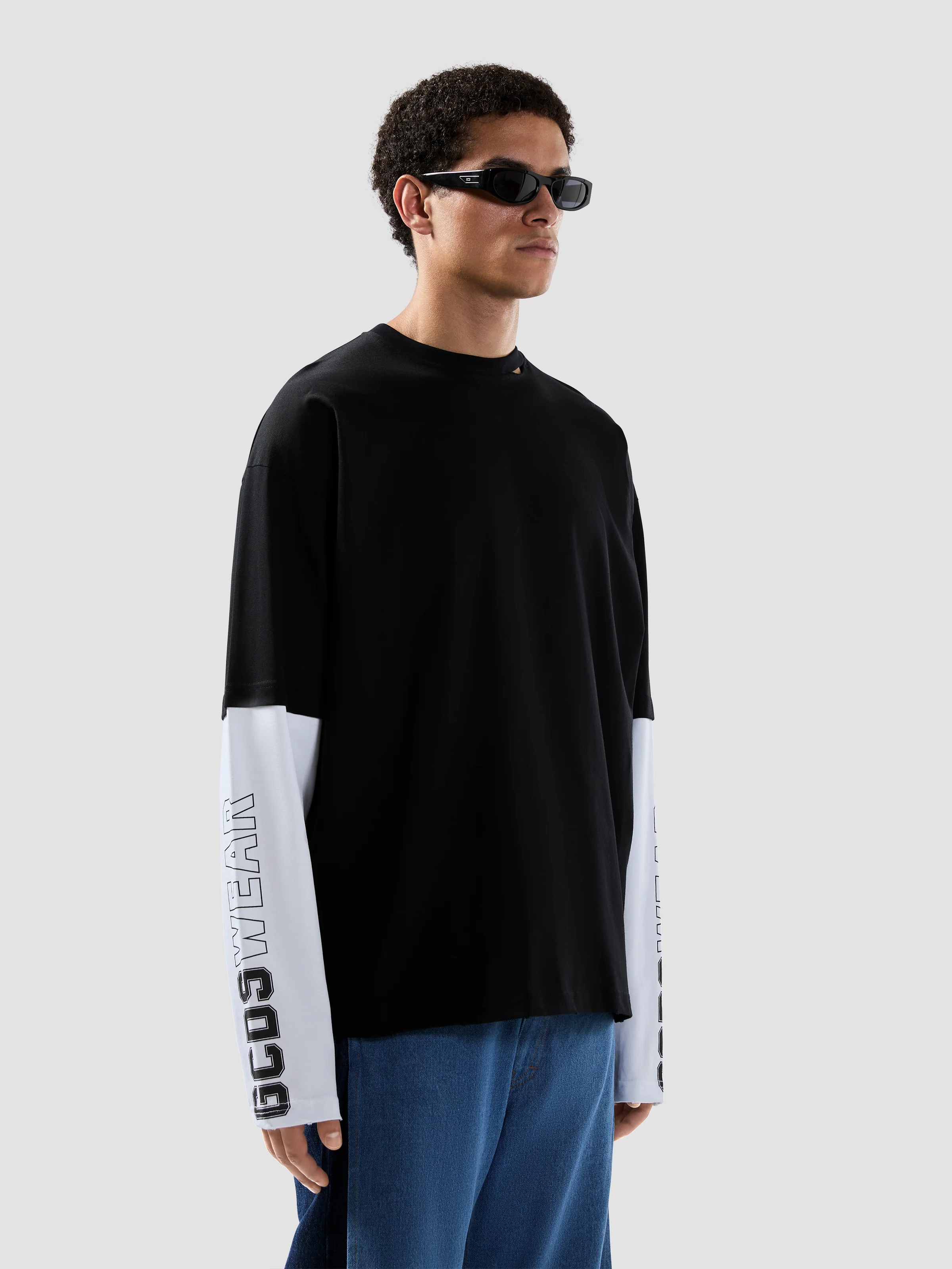 T-Shirt manica lunga con stampa GCDS WEAR