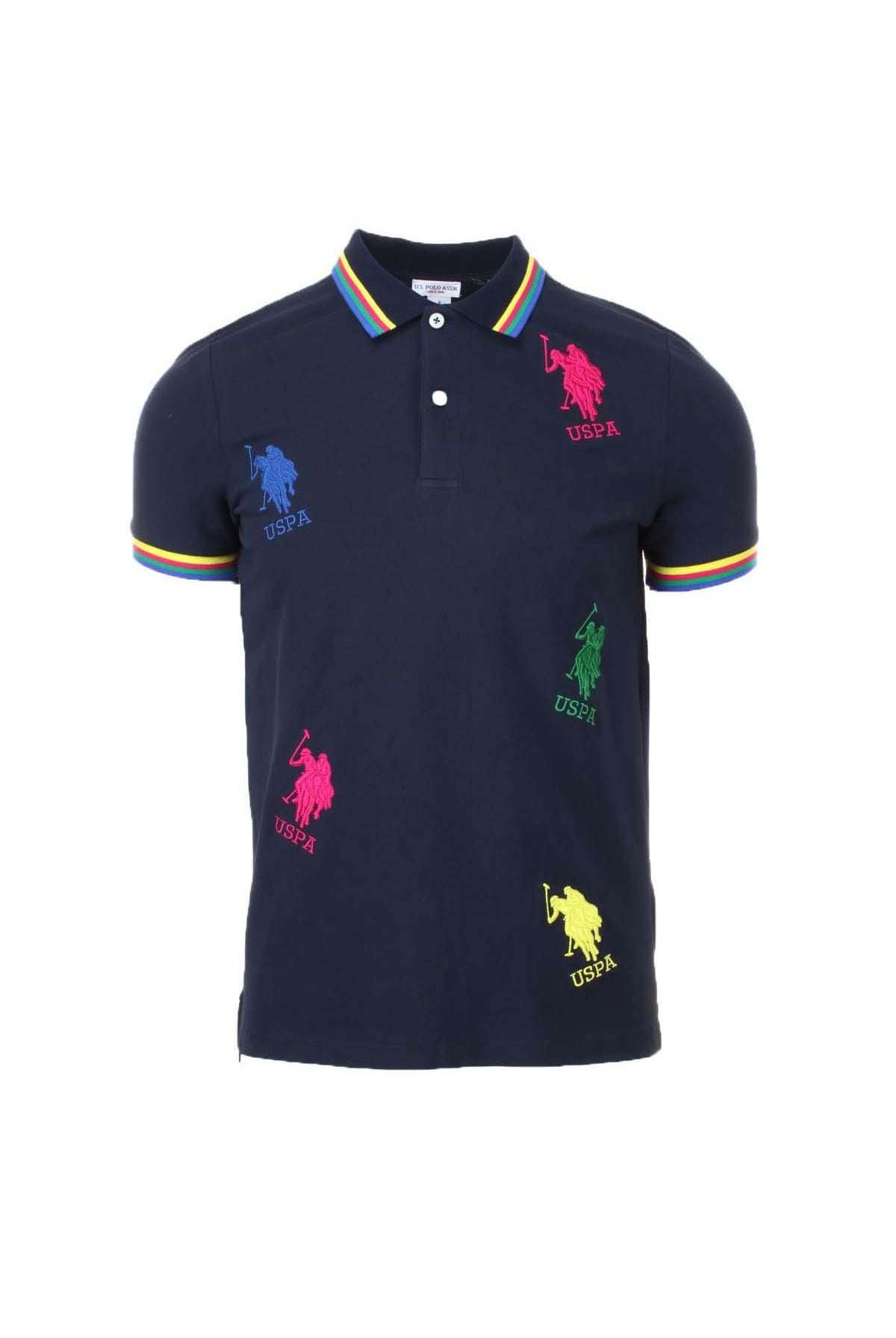 Polo mezza manica in piquet logo
