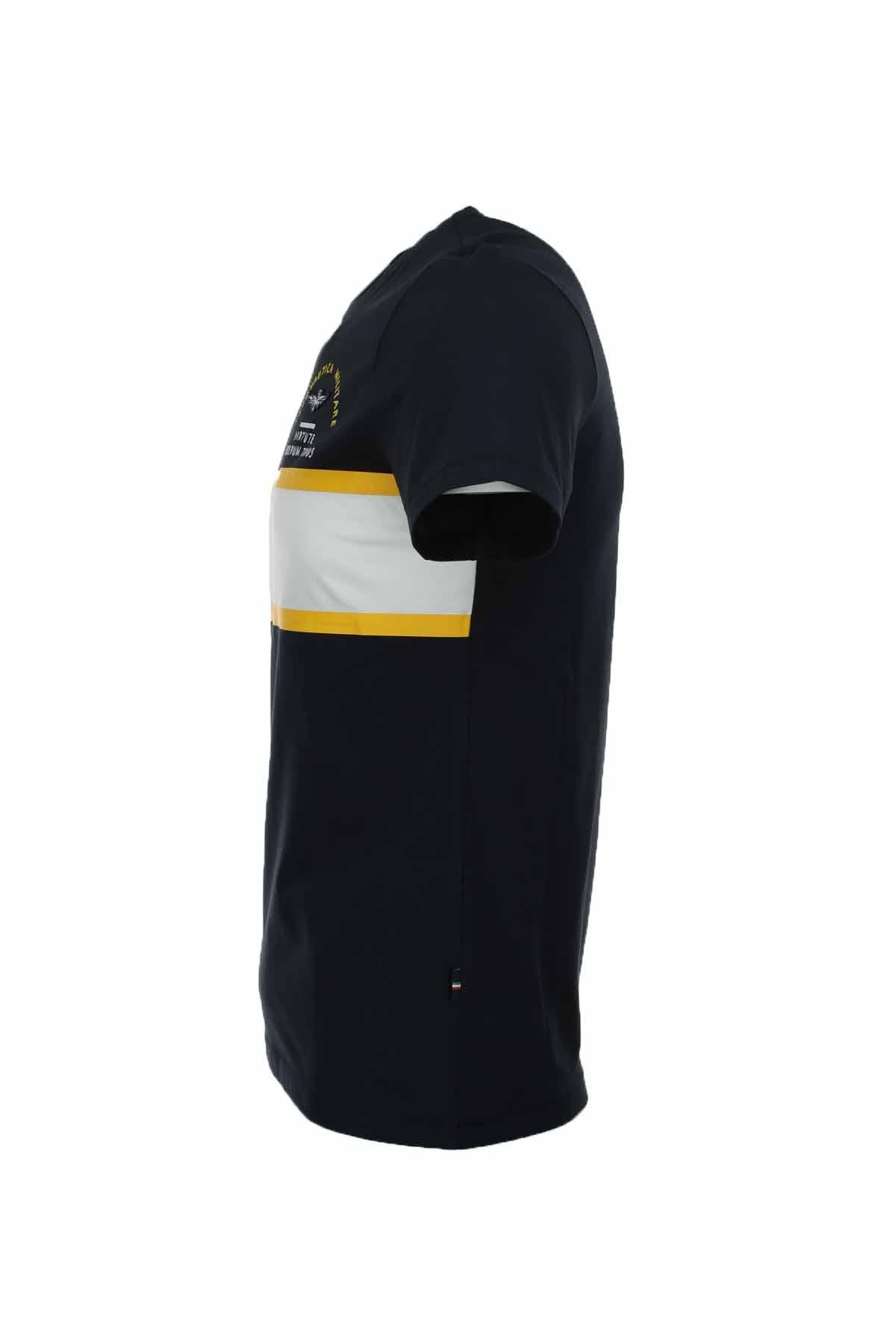 T-shirt mezza manica banda centrale