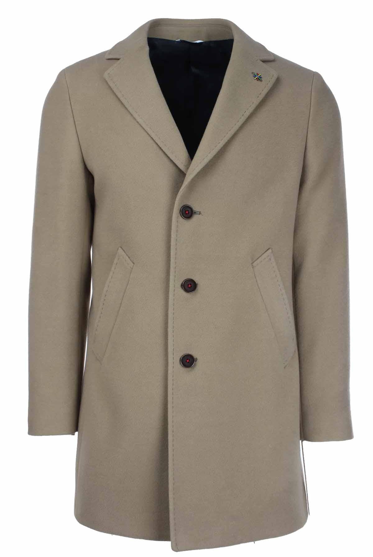 Cappotto in lana unito