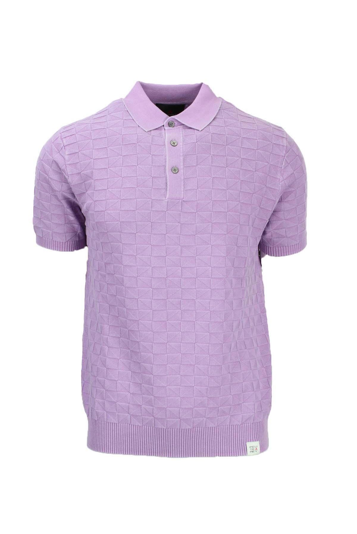 Polo in filo di cotone effetto 3D