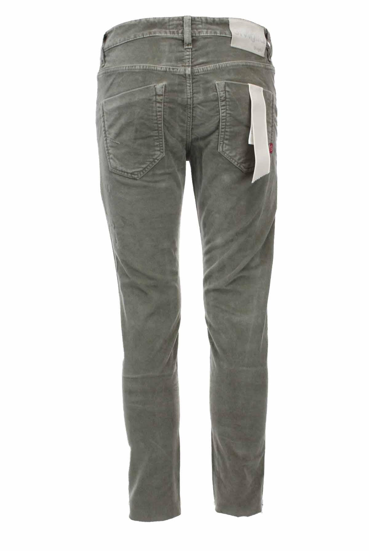Pantalone velluto diagonale stretch