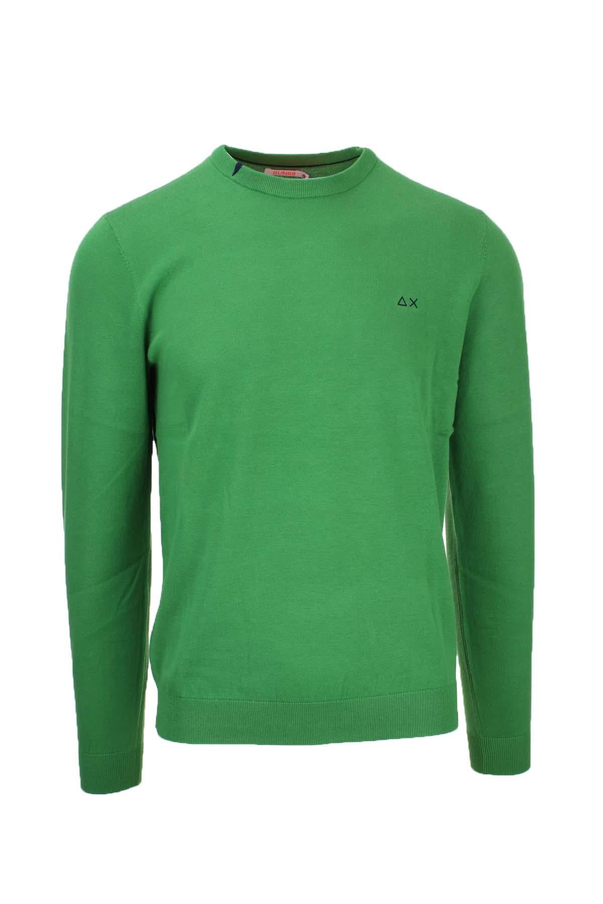 Maglia pullover girocollo in filo di cotone