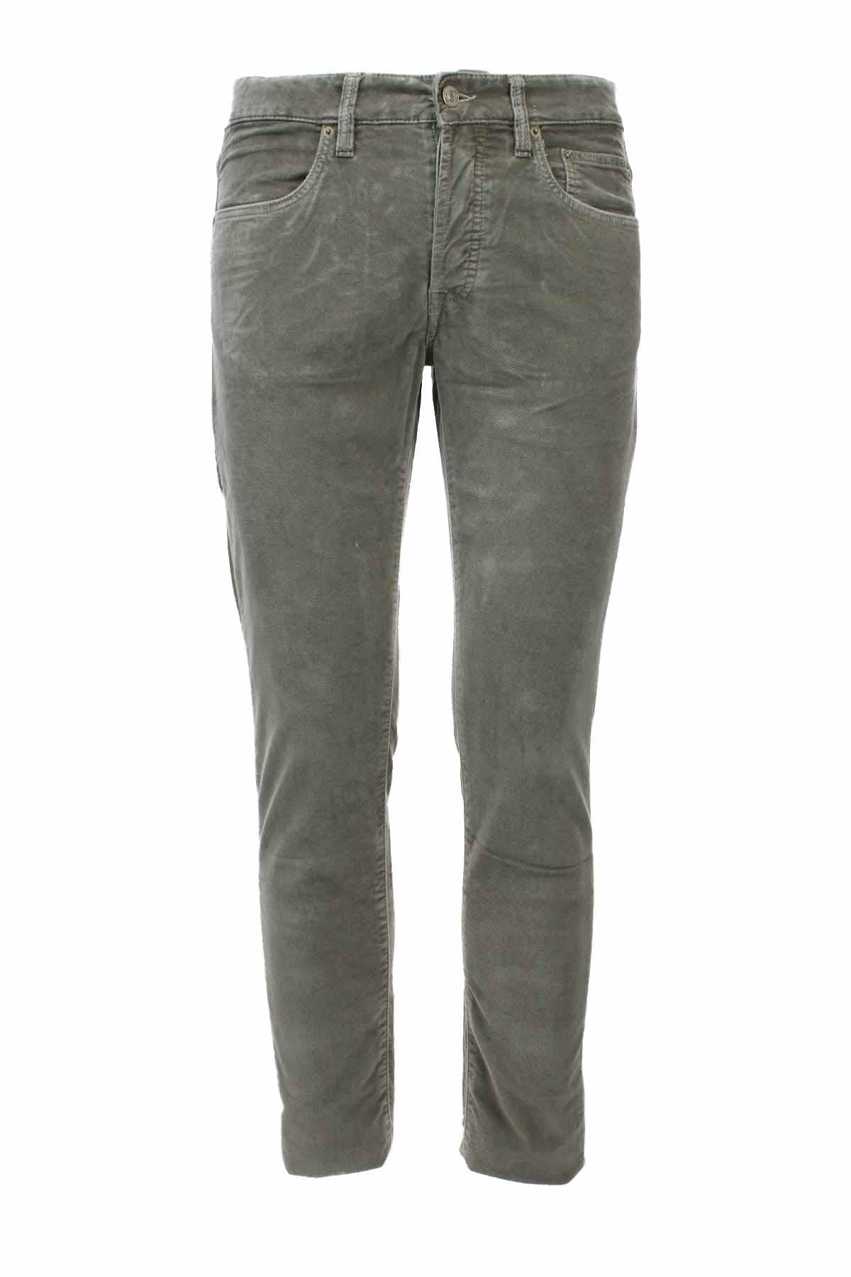 Pantalone velluto diagonale stretch