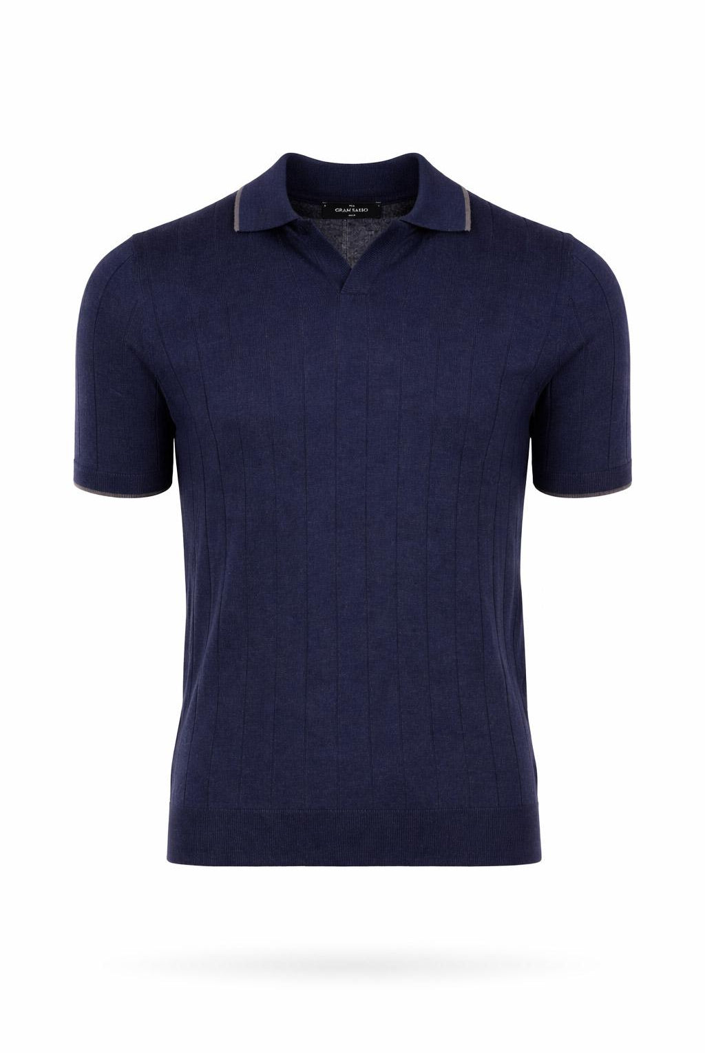 Polo Uomo in Seta Senza Bottoni