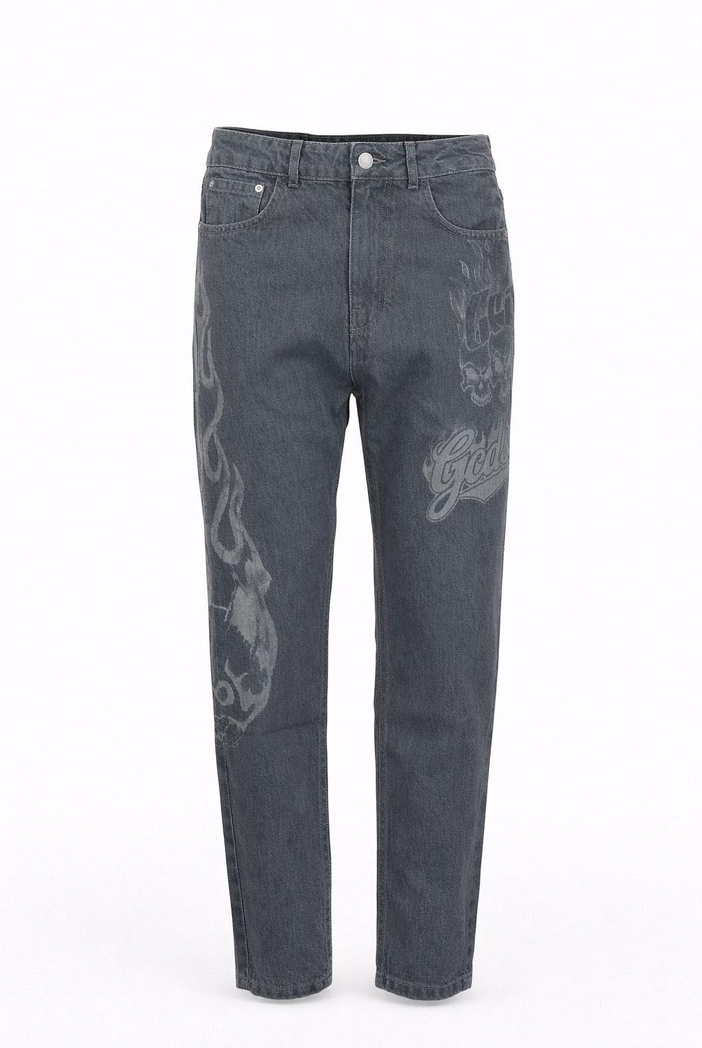 Jeans 5 tasche Uomo con Stampa e Logo