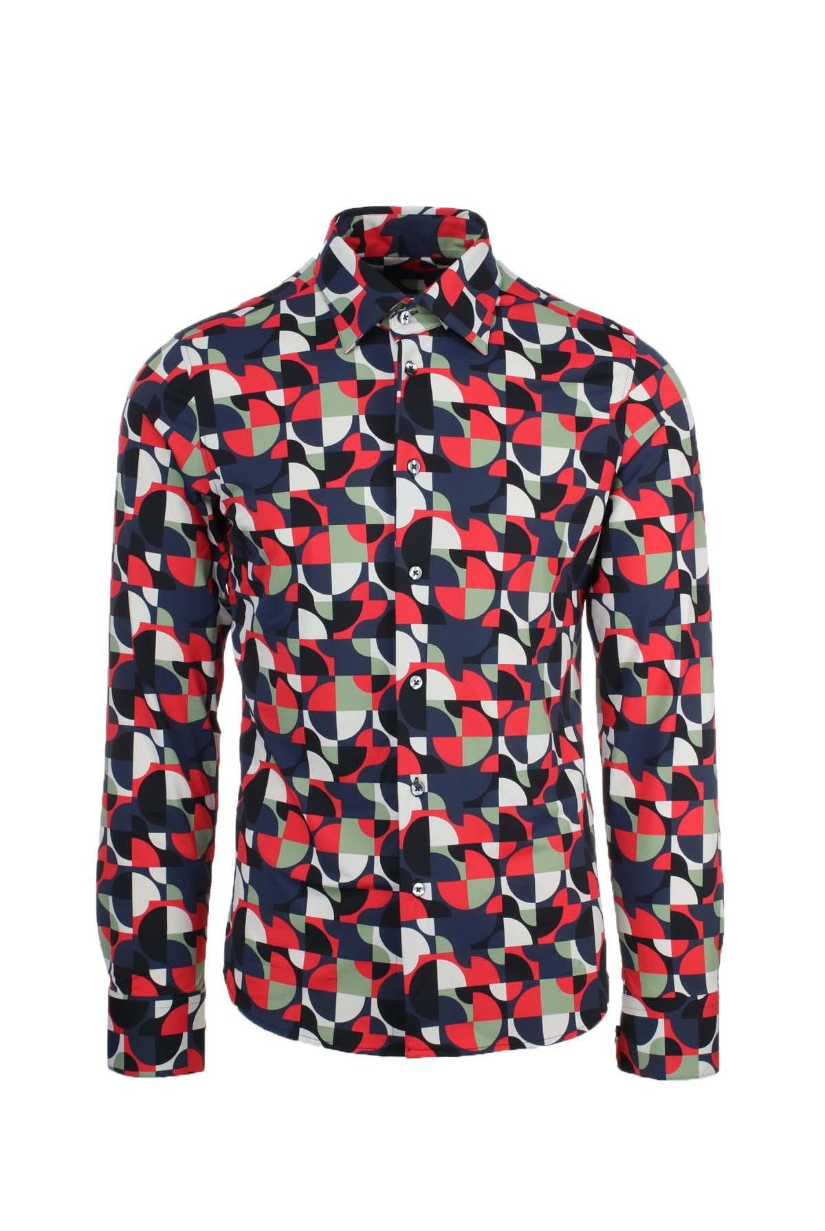 Camicia in tessuto tecnico fantasia