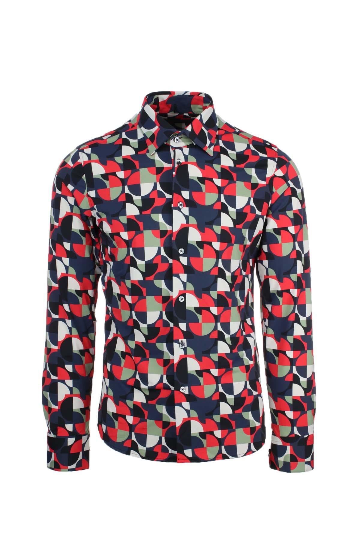 Camicia in tessuto tecnico fantasia