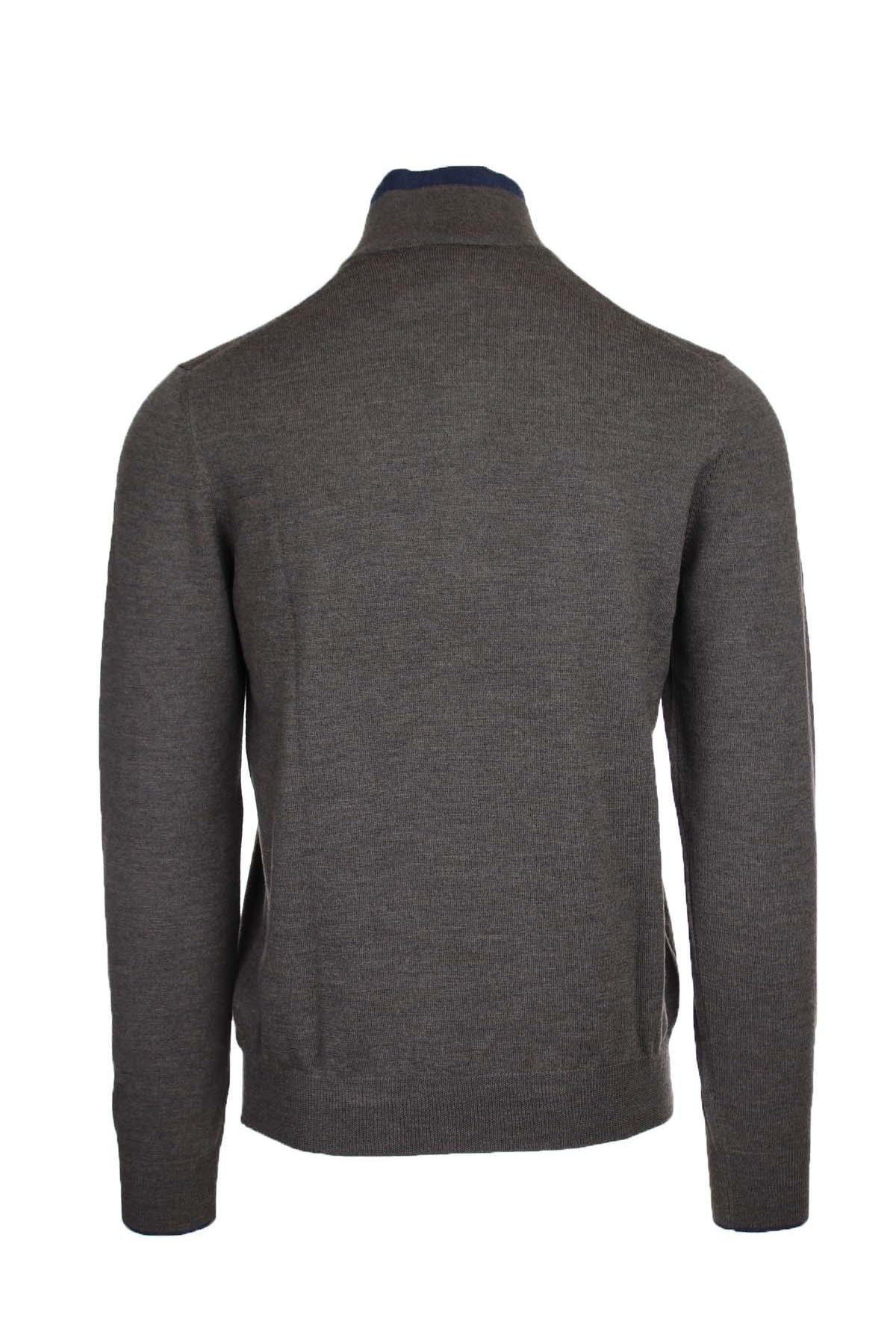 Maglia lupetto con zip e bottoni