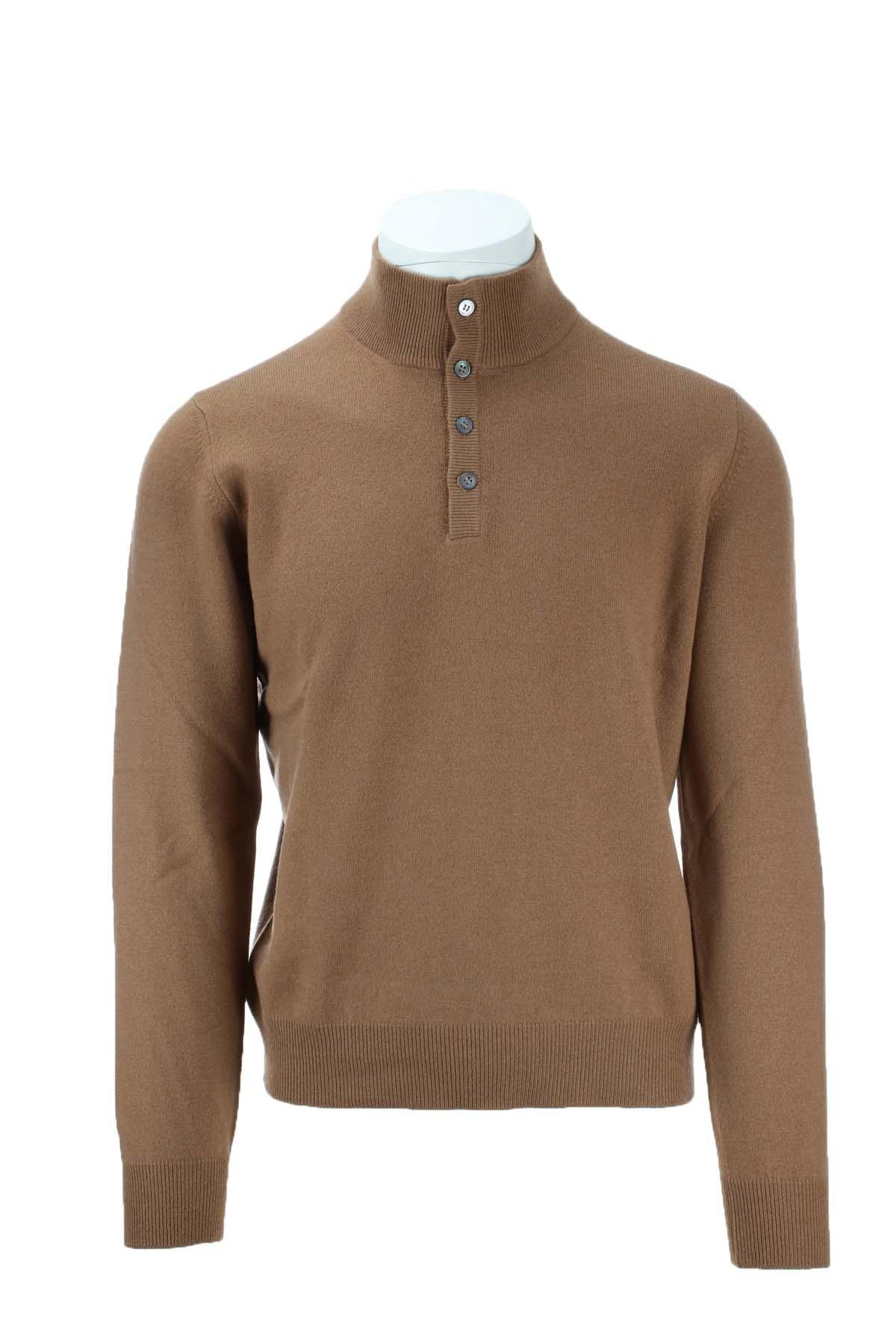Maglia lupo con bottoni in lana e cachemire