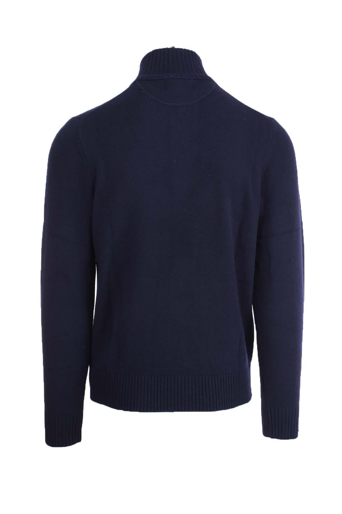 Maglia cardigan collo alto bottoni