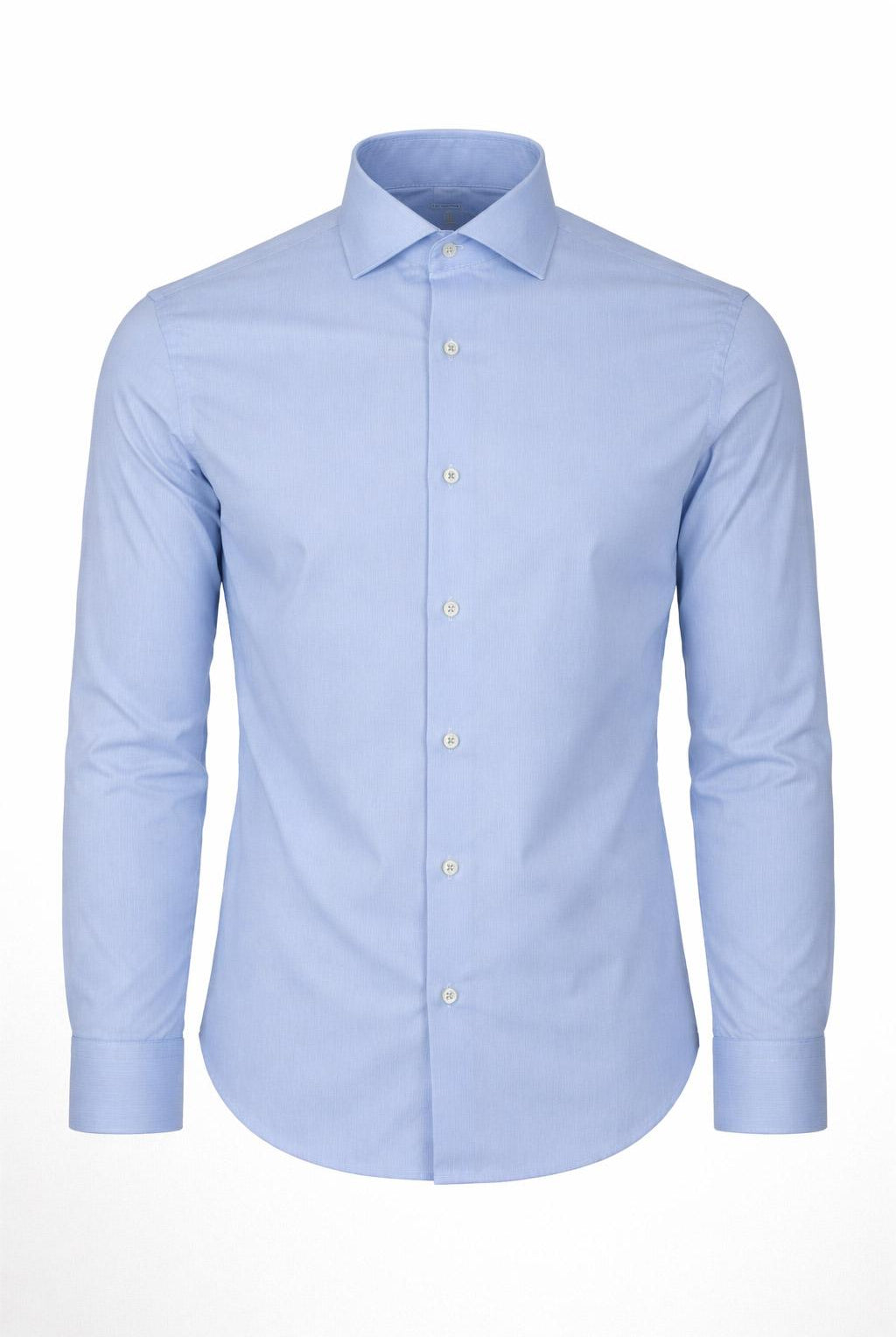 Camicia Uomo Tinta Unita in Cotone Stretch