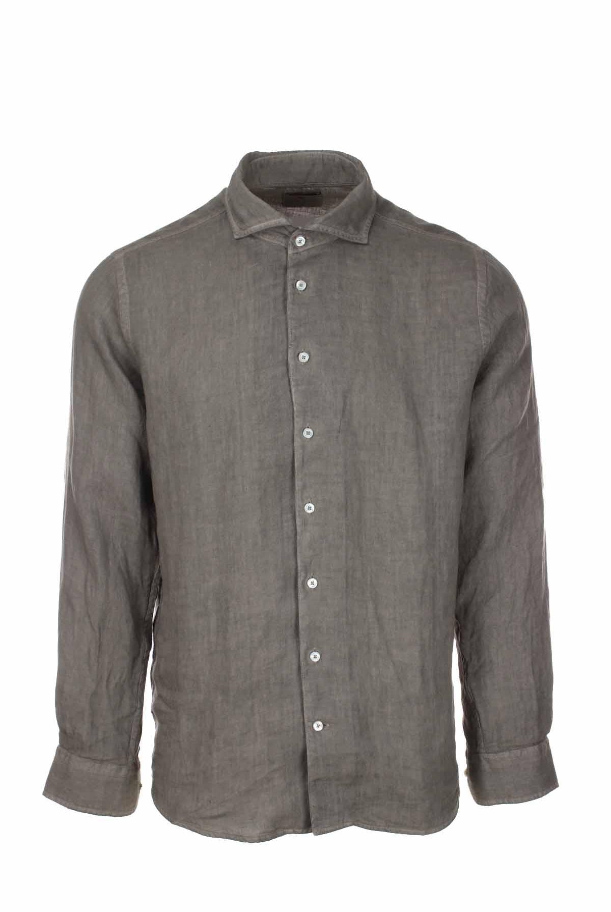 Camicia manica lunga lino lavato