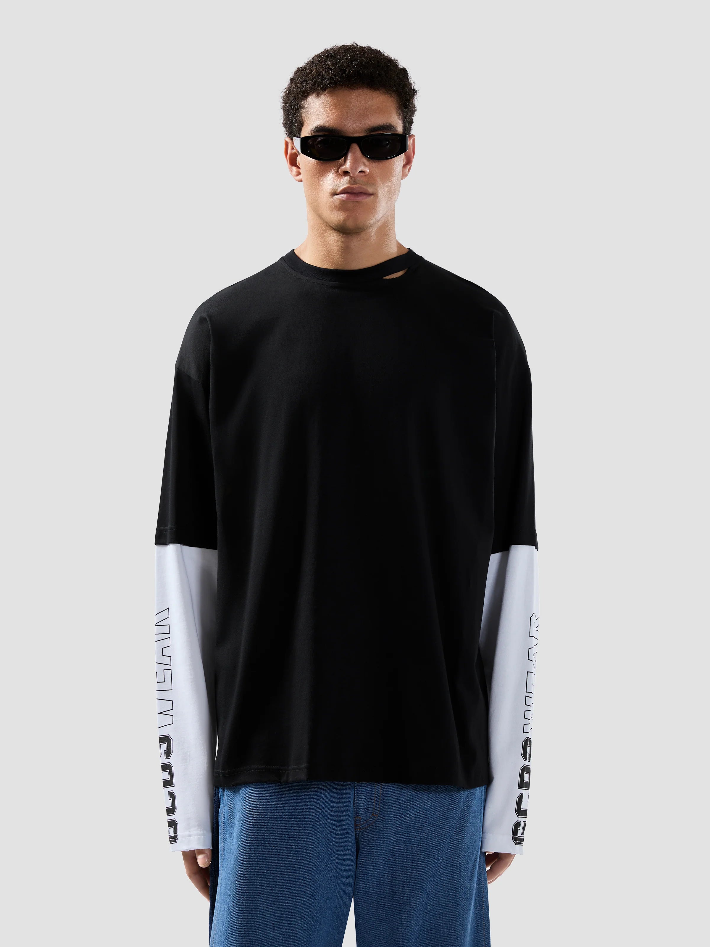 T-Shirt manica lunga con stampa GCDS WEAR 