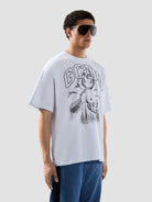 T-shirt mezza manica con stampa gotica 