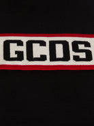 Sciarpa in lana con banda e logo GCDS 