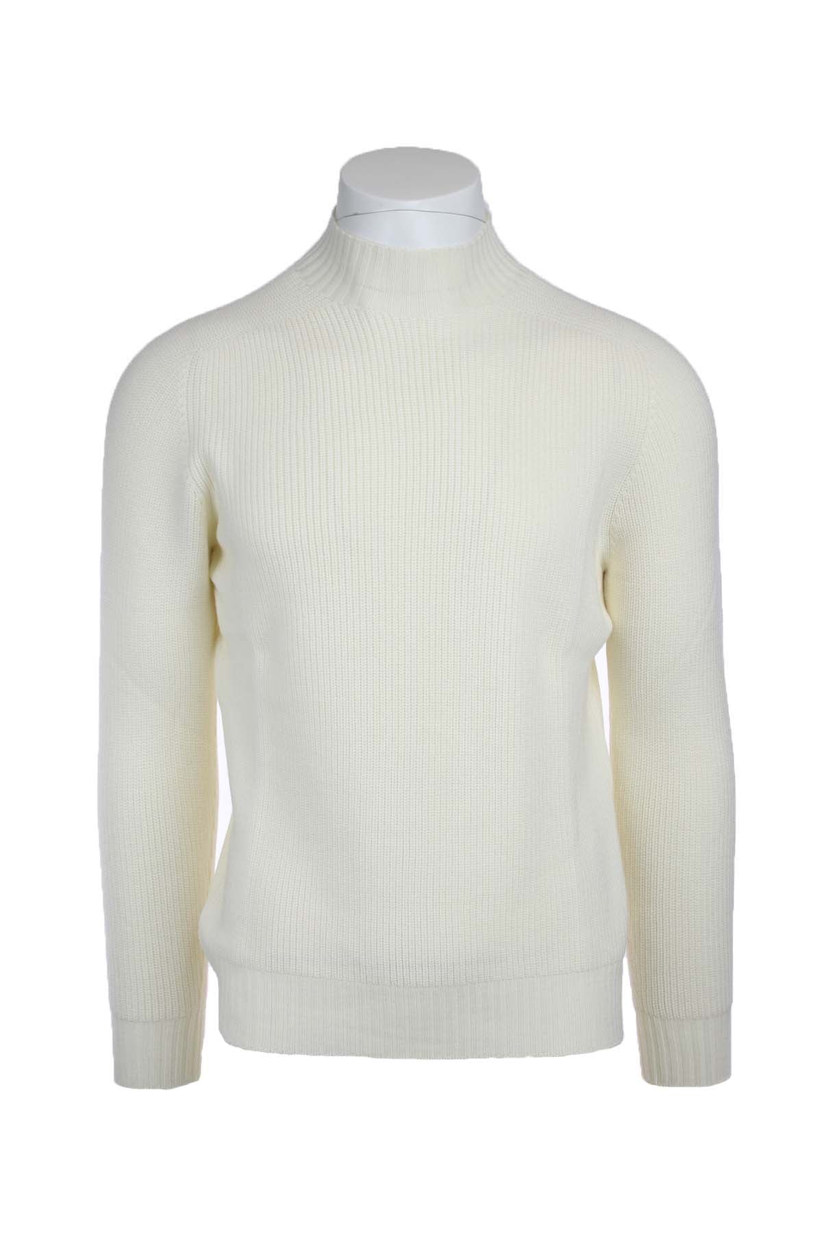 Maglia lupo in lana a coste inglese 