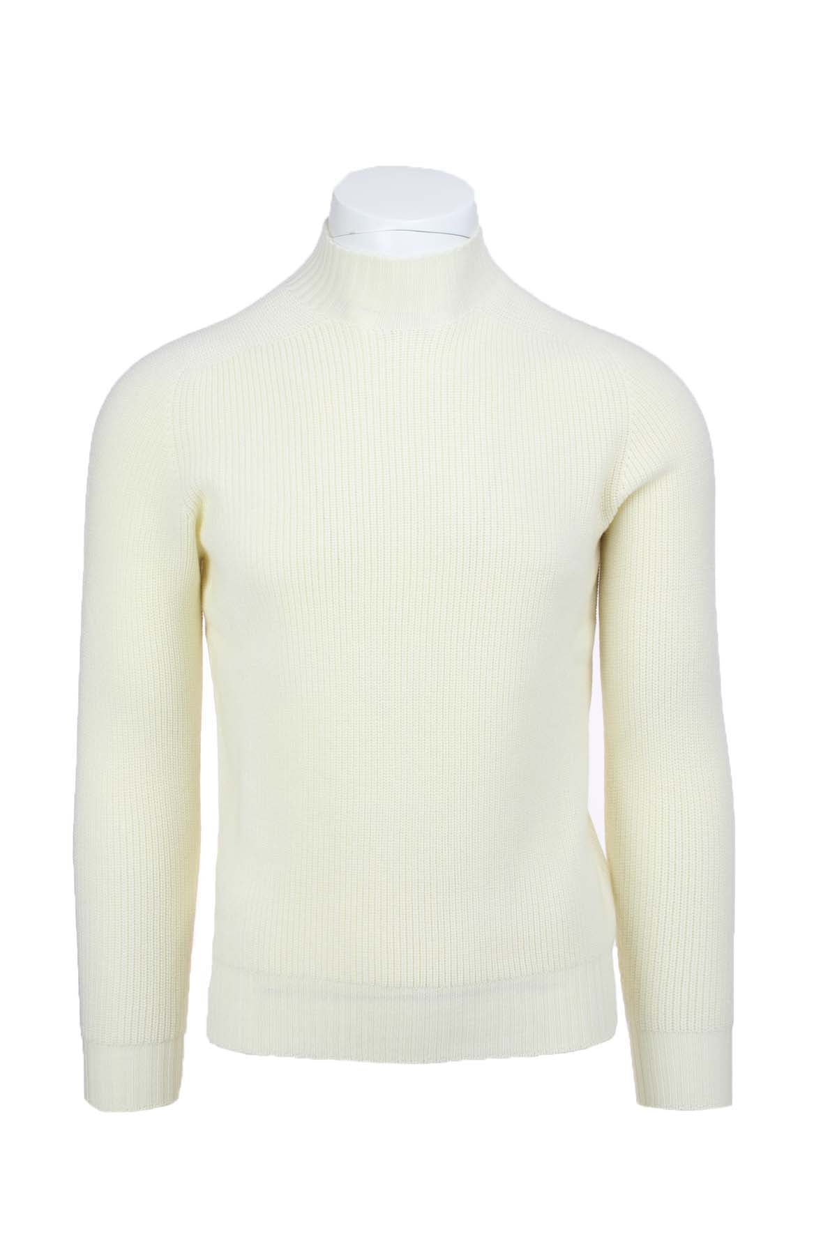 Maglia lupo in lana a coste inglese 