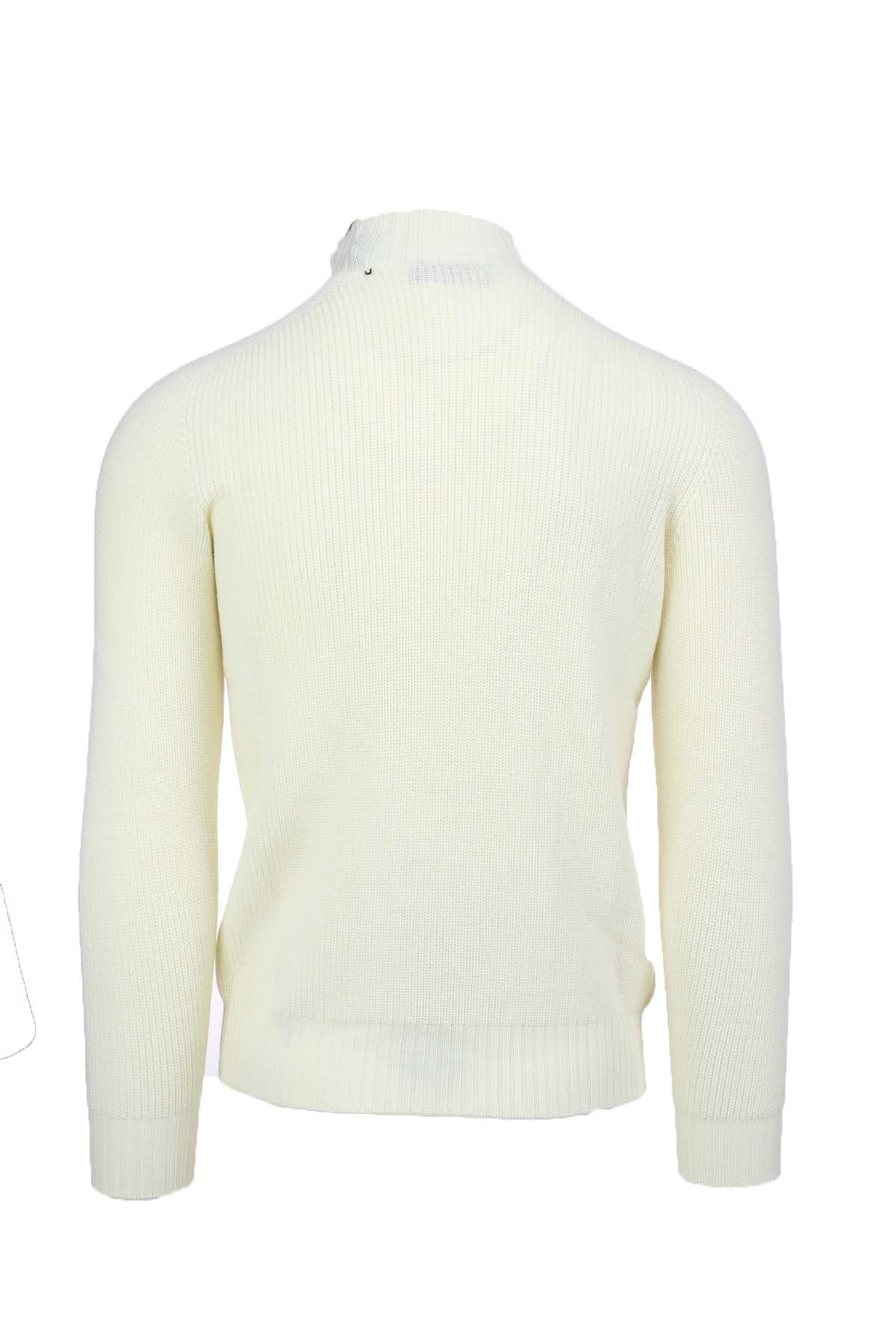Maglia lupo in lana a coste inglese 