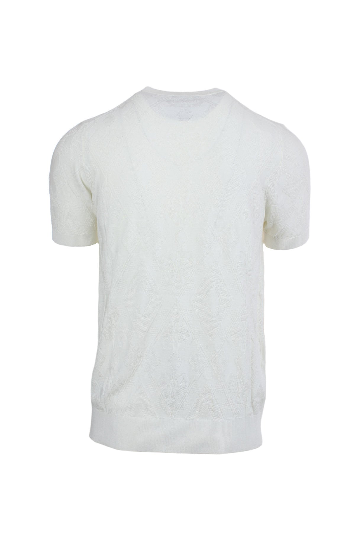 Maglia Uomo Filo Seta Cotone Intarsi 