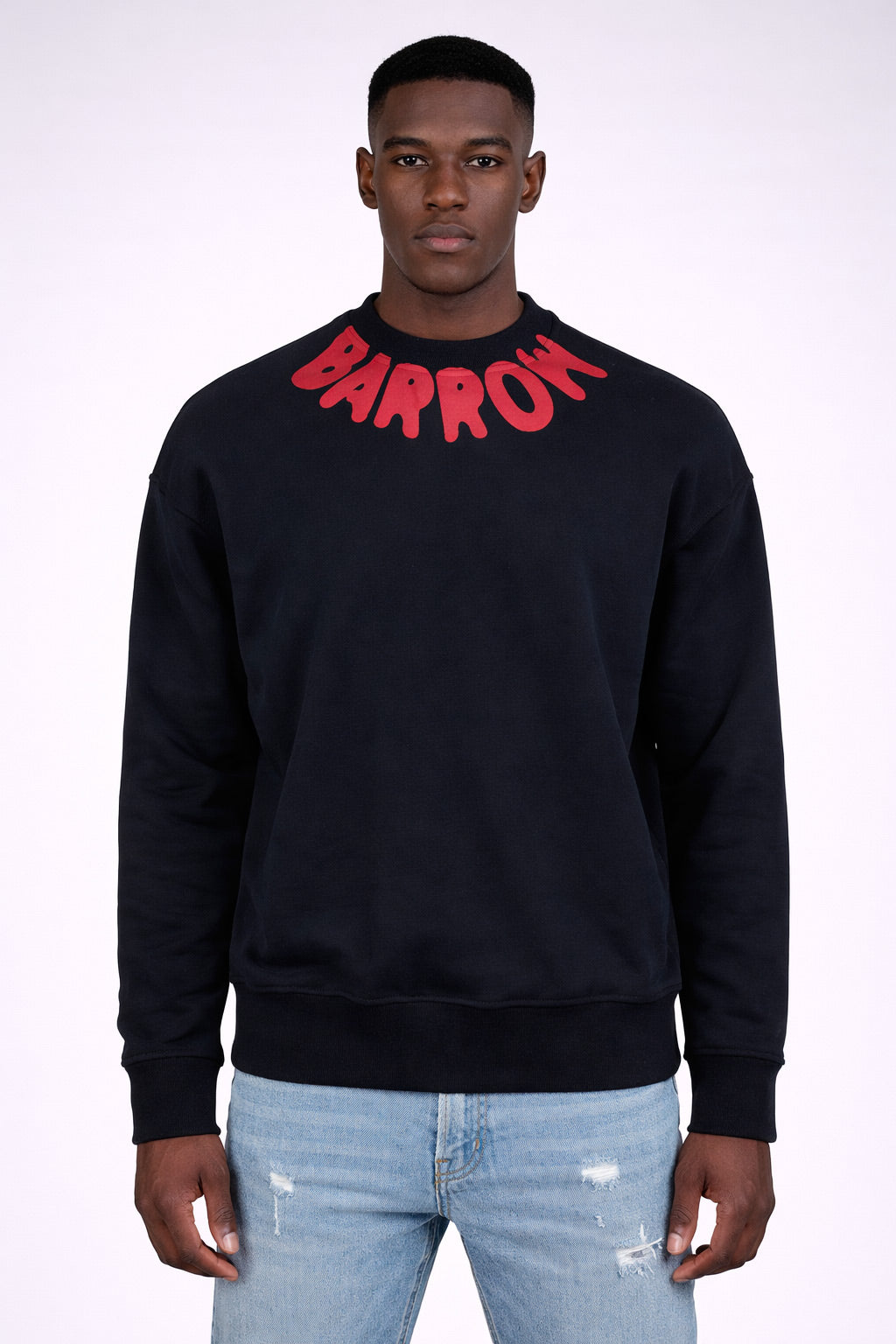 Felpa Uomo con Logo lettering sul Collo 