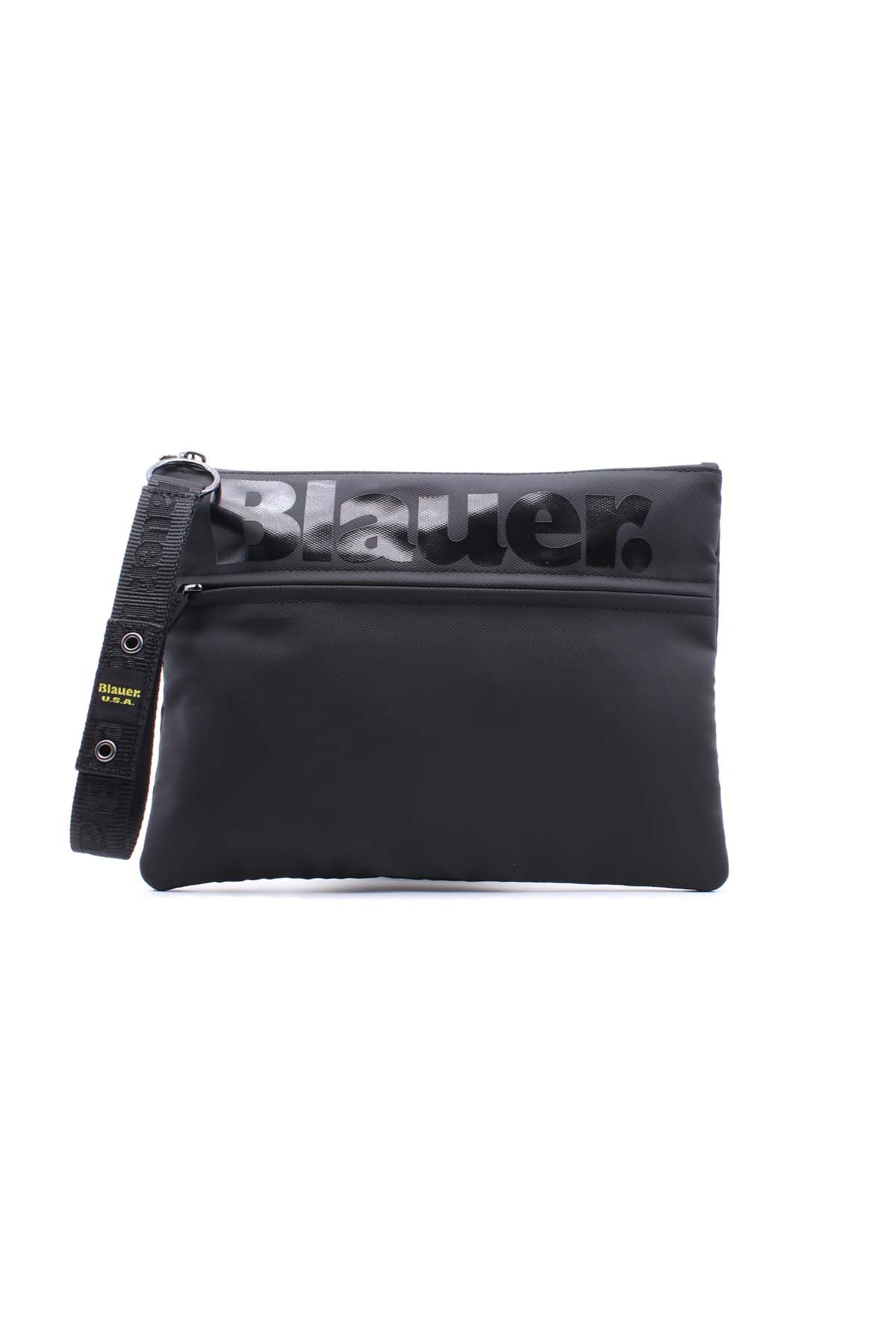 Pochette bustina Uomo Nylon gommato Doppia Zip 