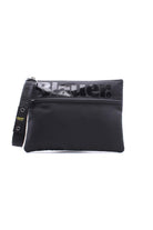 Pochette bustina Uomo Nylon gommato Doppia Zip 