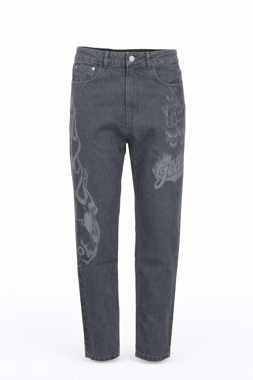 Jeans 5 tasche Uomo con Stampa e Logo 