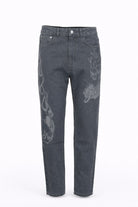 Jeans 5 tasche Uomo con Stampa e Logo 