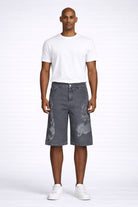 Bermuda Uomo Denim con Stampa e Logo 
