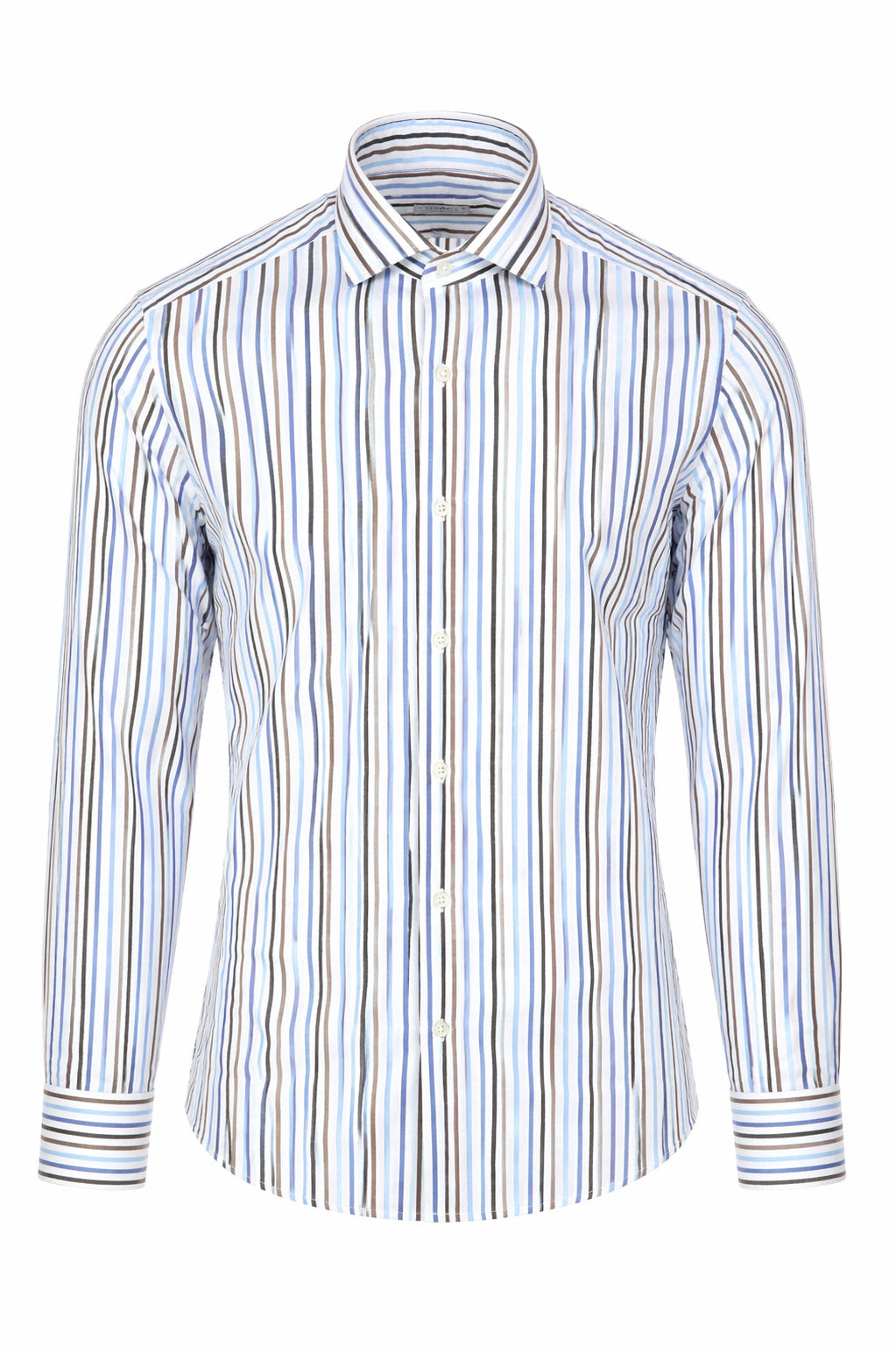 Camicia Uomo a Righe Multicolor in Cotone 