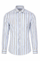 Camicia Uomo a Righe Multicolor in Cotone 