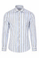 Camicia Uomo a Righe Multicolor in Cotone