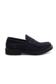 Mocassini in camoscio con suola in gomma