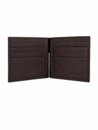 Portafoglio in pelle con clip ferma-banconote 