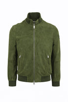Giubbotto Uomo Sands  in Suede Collo Alto Zip Argento 