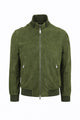 Giubbotto Uomo Sands  in Suede Collo Alto Zip Argento