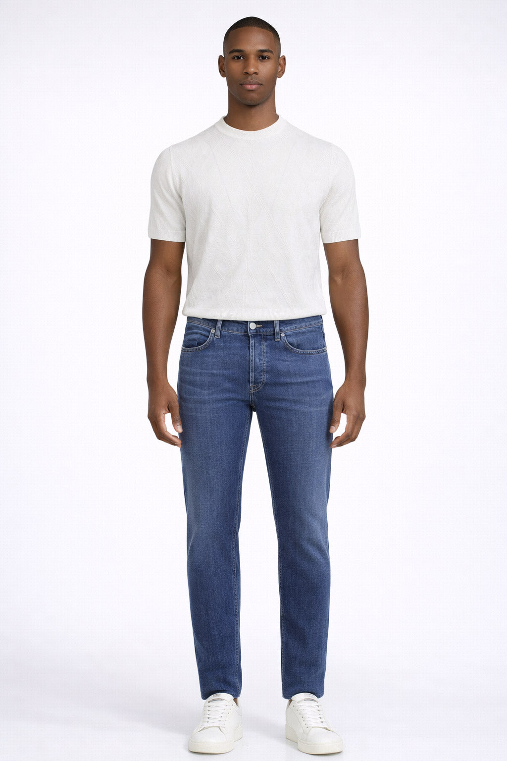 Jeans Uomo 5 Tasche Denim Stretch 
