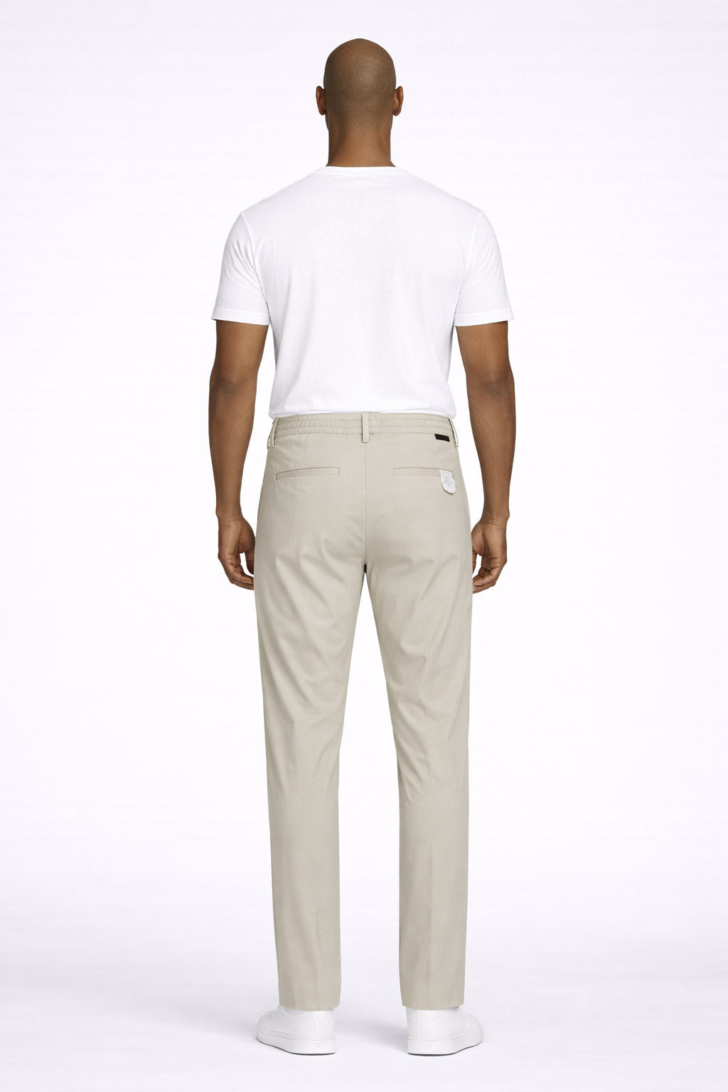 Pantalone Chino Uomo in Jersey con Elastico 