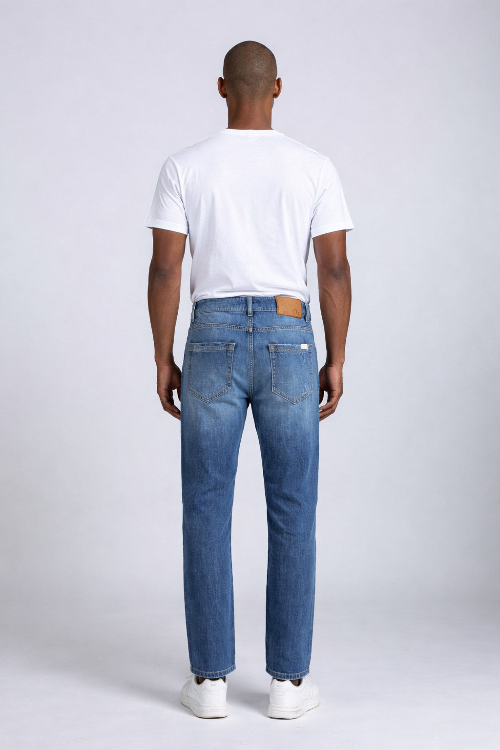 Jeans Uomo 5 Tasche Denim Used con Rotture 