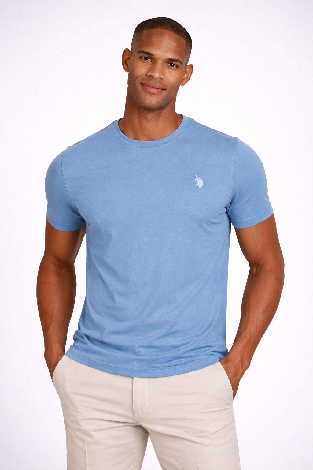 T-Shirt Uomo Cotone con logo ricamato 