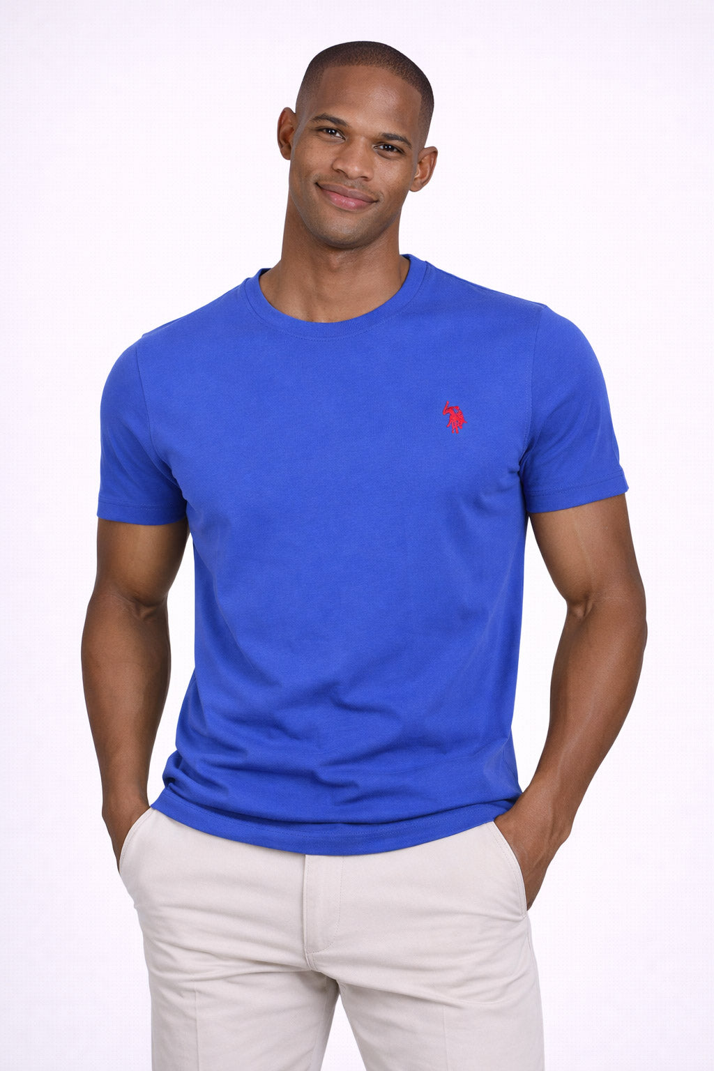 T-Shirt Uomo Cotone con logo ricamato 