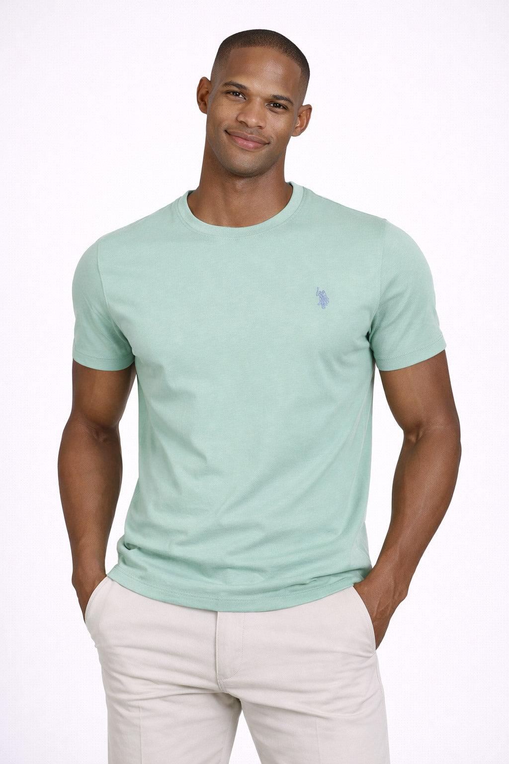 T-Shirt Uomo Cotone con logo ricamato 