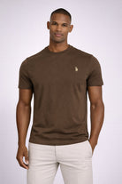 T-Shirt Uomo Cotone con logo ricamato 