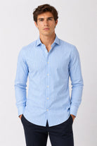 Camicia Uomo a Righe in Tessuto Active 