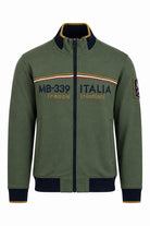 Felpa cardigan zip uomo collo alto 